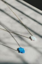 گردنبند اپال طرح همسا نقره - Image 3