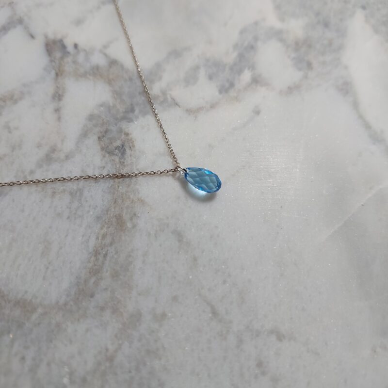 20221027_095829 گردنبند سواروسکی اشک آبی - Image 2
