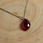 گردنبند سواروسکی اشک نقره - Image 4