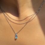 گردنبند سواروسکی اشک آبی