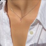 گردنبند سواروسکی اشک نقره - Image 8