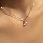 گردنبند سواروسکی اشک نقره