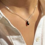 گردنبند سواروسکی اشک نقره - Image 2