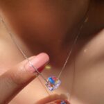 گردنبند سواروسکی مکعبی