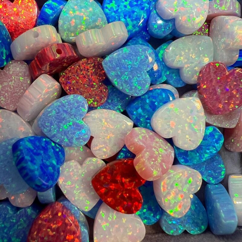 گردنبند اپال قلب نقره - Image 2