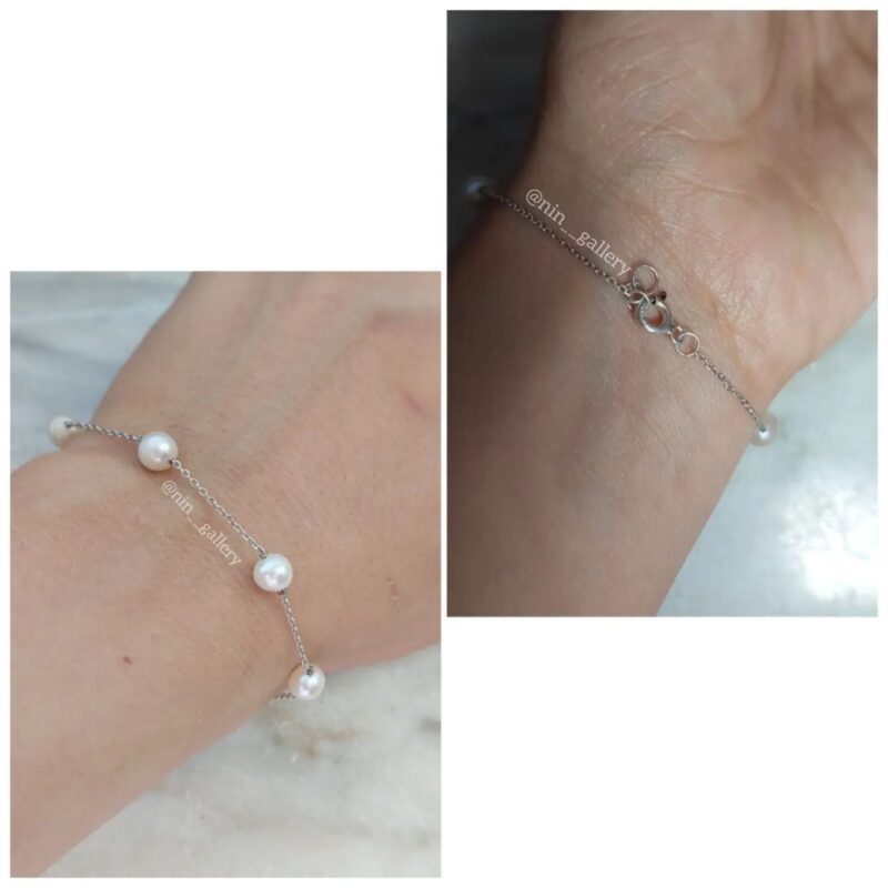 رولباسی مرواریدی نقره - Image 2