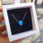 گردنبند اپال طرح همسا نقره - Image 2