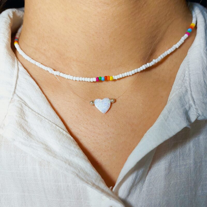 گردنبند اپال قلب و البرنادو - Image 3