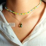 گردنبند دولاین منجوق و سواروسکی