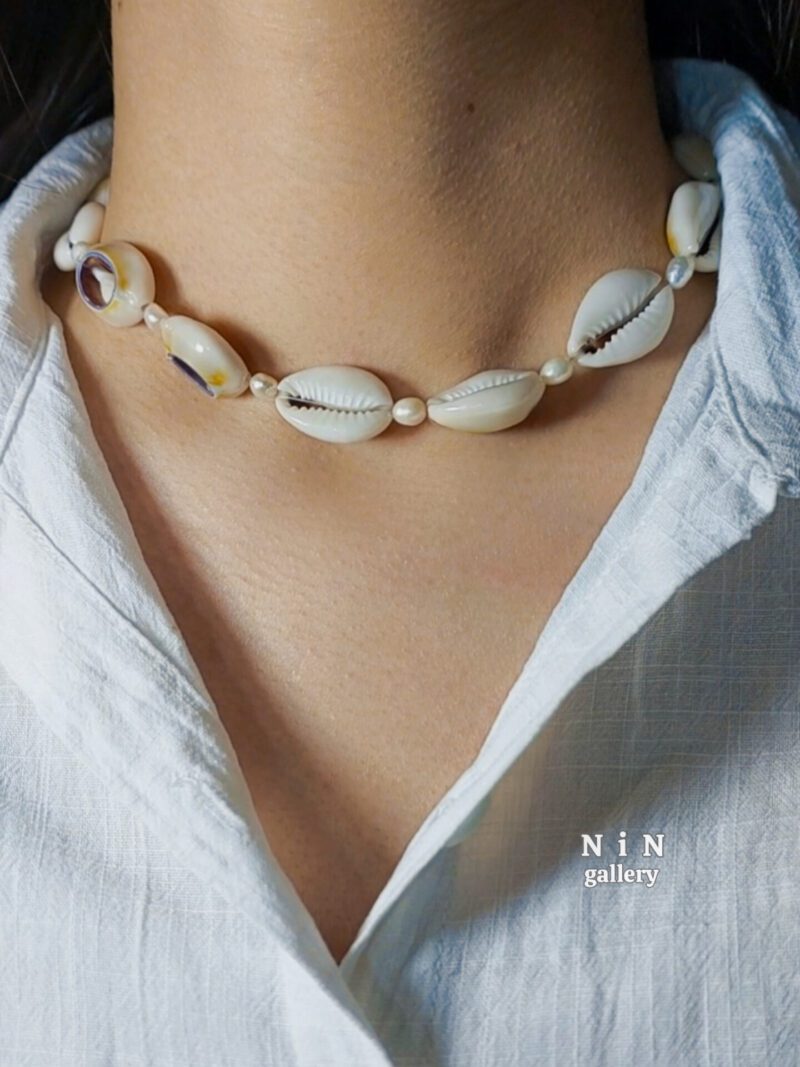گردنبند صدف و مروارید پرورشی - Image 2