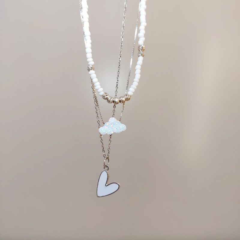 گردنبند ست قلب نقره - Image 3