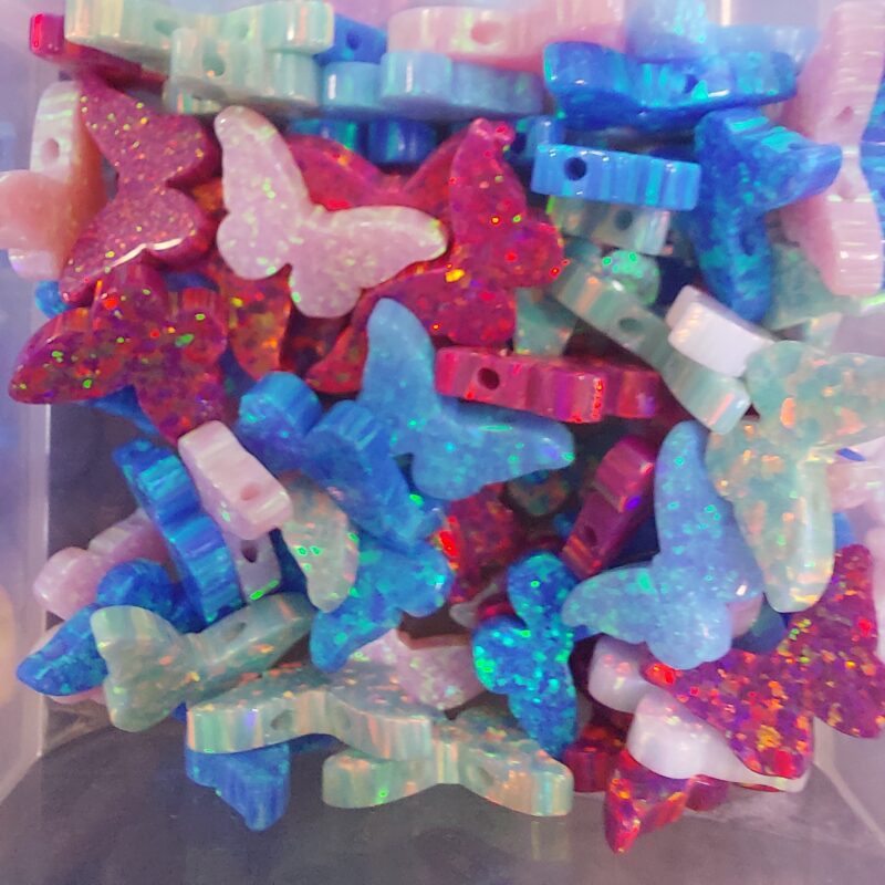 گردنبند اپال پروانه نقره - Image 3