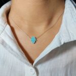 گردنبند اپال طرح همسا نقره - Image 4