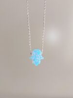 گردنبند اپال طرح همسا نقره - Image 6