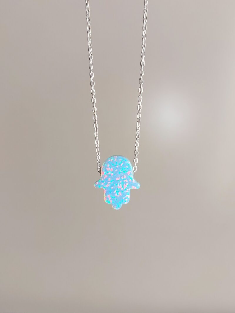 گردنبند اپال طرح همسا نقره - Image 6