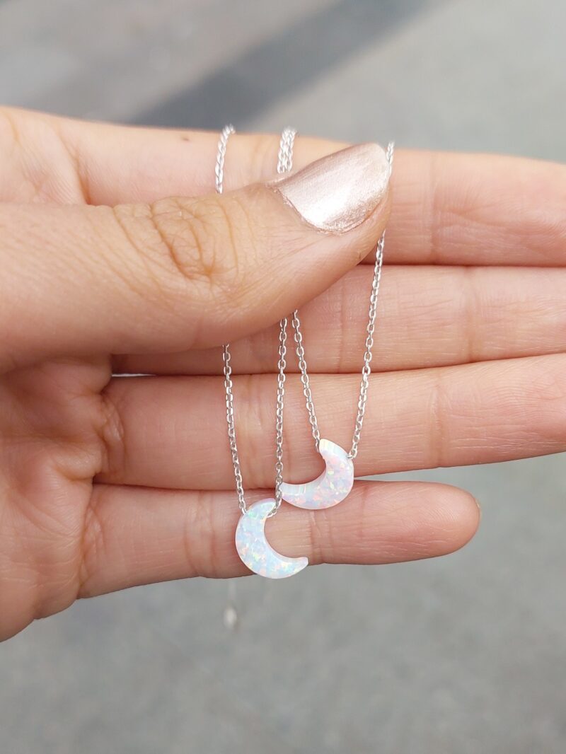 گردنبند اپال ماه نقره - Image 3