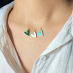 گردنبند قلب نقره میناکاری - Image 2