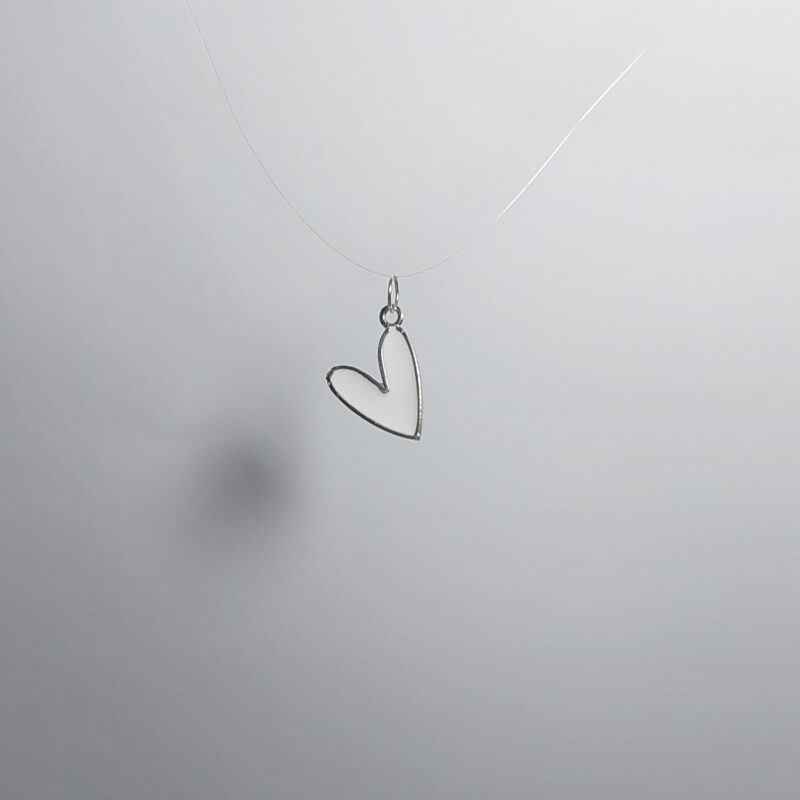 گردنبند قلب نقره میناکاری - Image 4