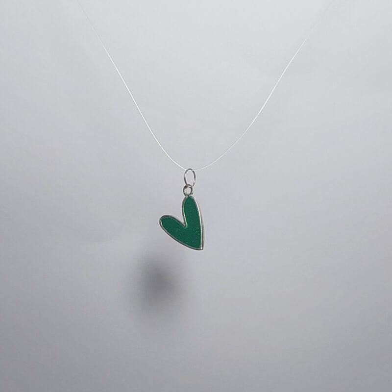 گردنبند قلب نقره میناکاری - Image 3