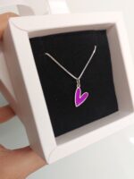 گردنبند قلب میناکاری نقره - Image 6