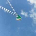 گردنبند قلب میناکاری نقره - Image 3