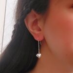 گوشواره قلب نقره