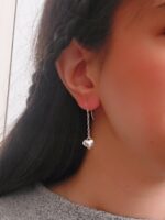 گوشواره قلب نقره - Image 2