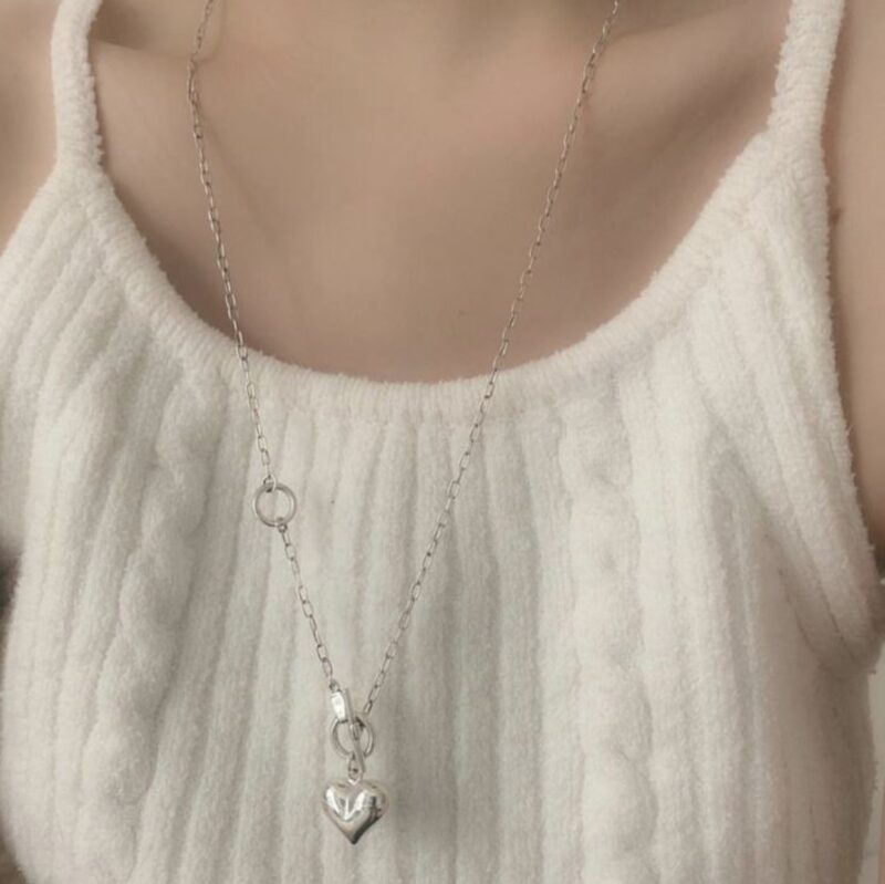 گردنبند قلب نقره - Image 3