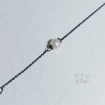 گردنبند مروارید پرورشی نقره (سیاه قلم) - Image 2