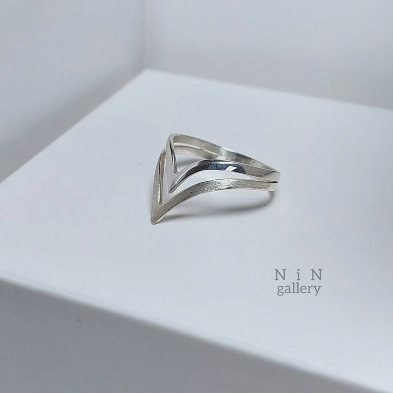 انگشتر دامله جناقی نقره - Image 3