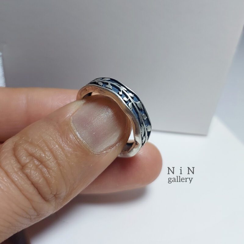 انگشتر نقره سیاه قلم - Image 3