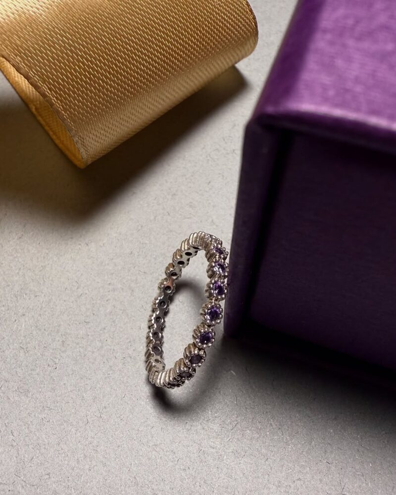 انگشتر دور نگین نقره ۳