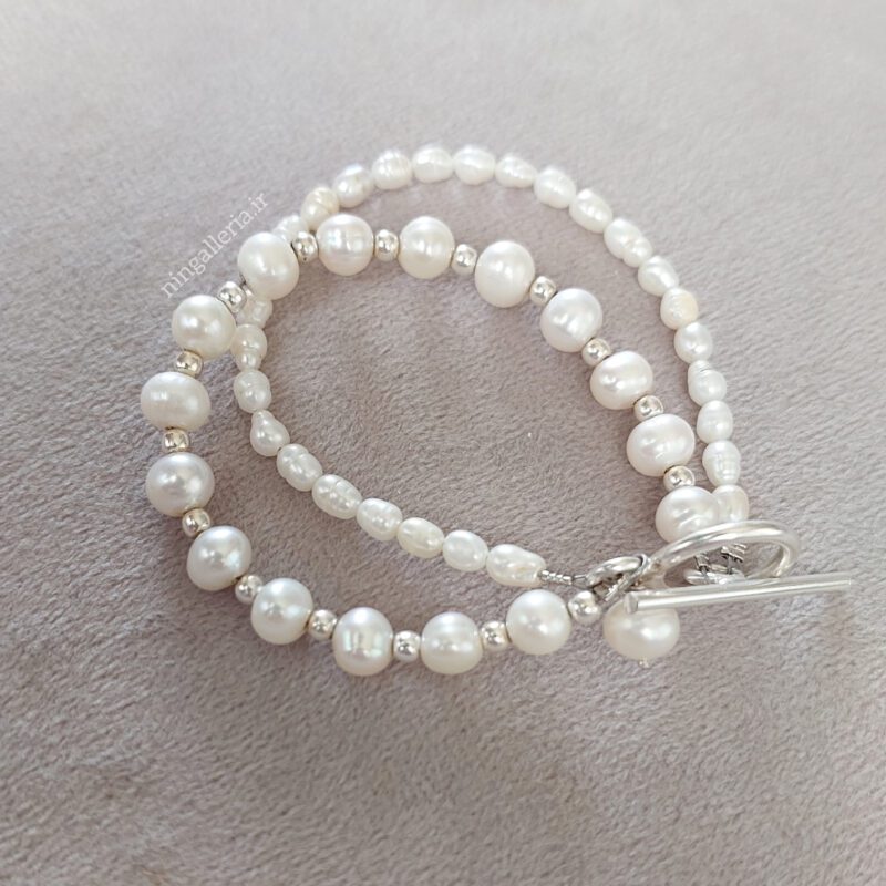 دستبند مروارید پرورشی چندردیفه - Image 6