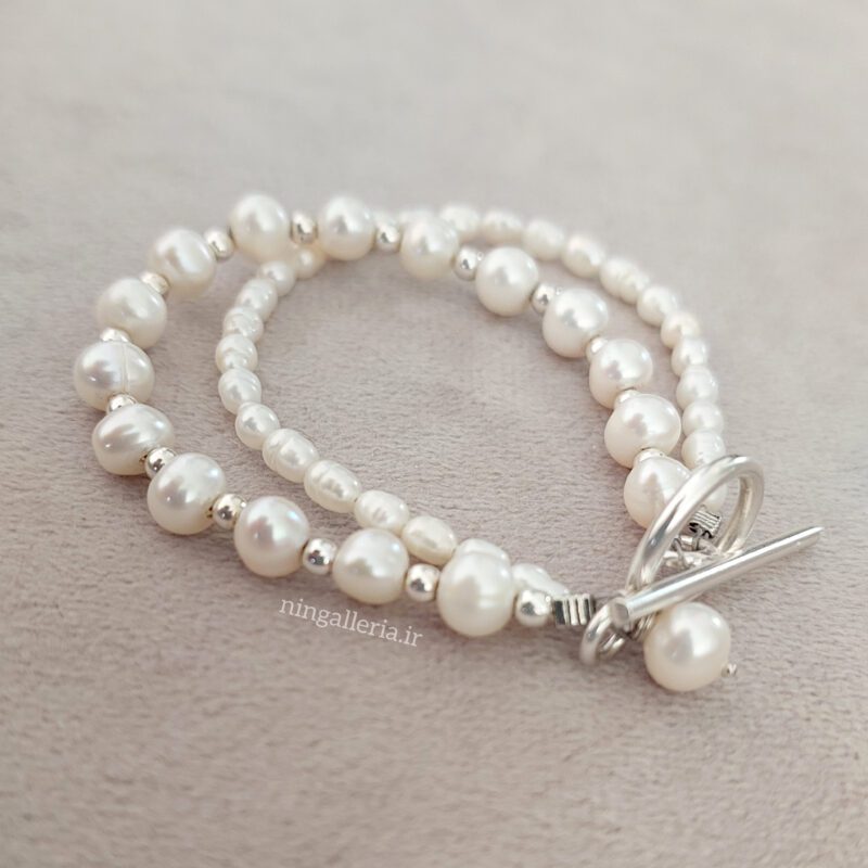 دستبند مروارید پرورشی چندردیفه - Image 4