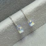 گوشواره سواروسکی مکعبی - Image 4