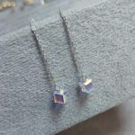 گوشواره سواروسکی مکعبی