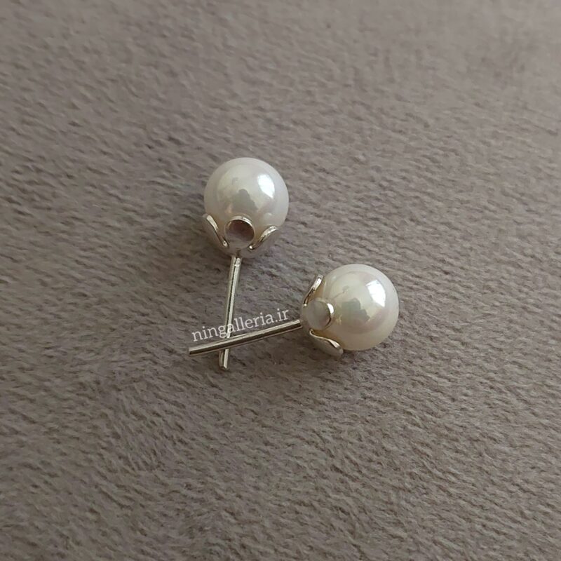 گوشواره مروارید نقره - Image 2