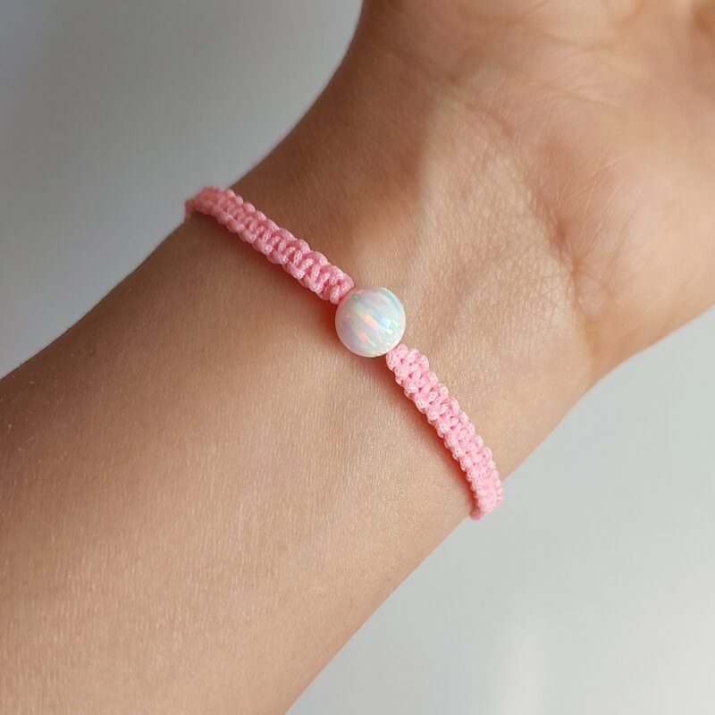 دستبند اپال سفید دستبند اپال گوی سفید - Image 1