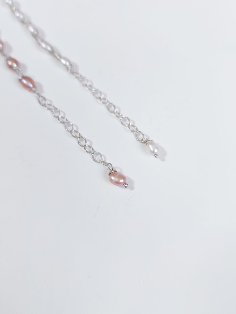 دستبند مروارید پرورشی و نقره - Image 5