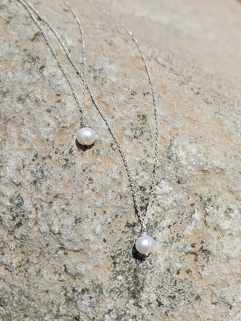 گردنبند مروارید پرورشی نقره - Image 6