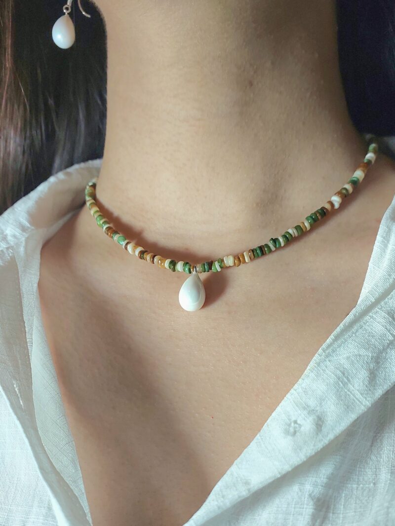 گردنبند مروارید و سنگ - Image 4