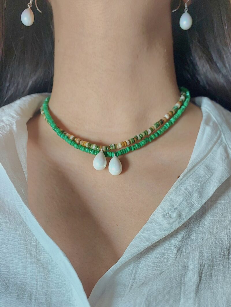 گردنبند مروارید و سنگ - Image 2