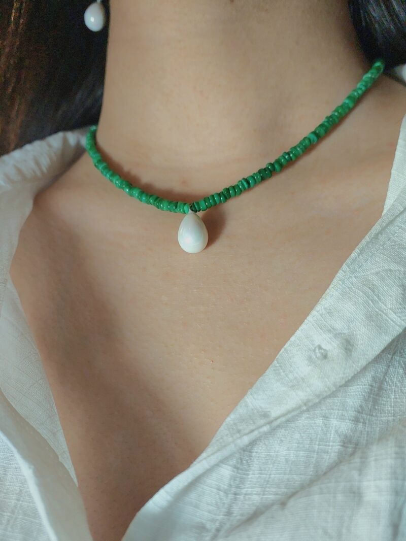 گردنبند مروارید و سنگ - Image 3