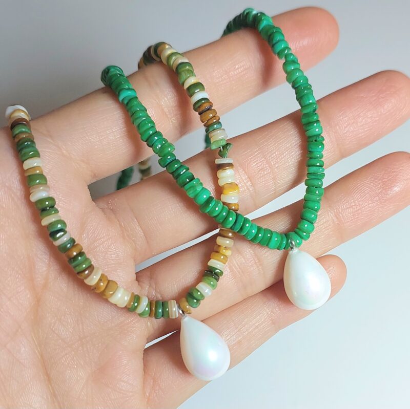 گردنبند مروارید _160217 گردنبند مروارید و سنگ - Image 1