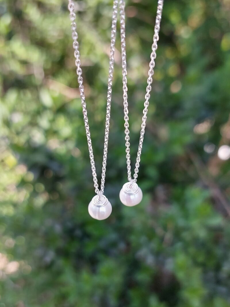 گردنبند مروارید پرورشی نقره - Image 5