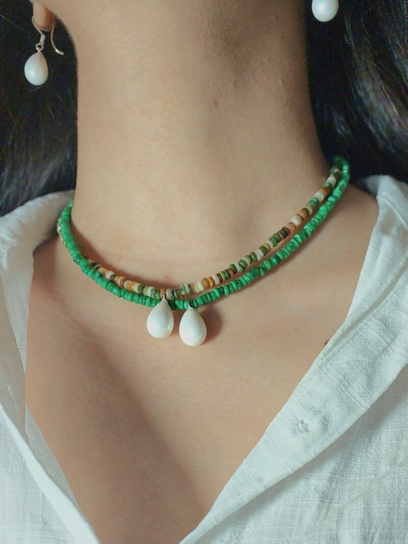 گردنبند مروارید و سنگ - Image 5