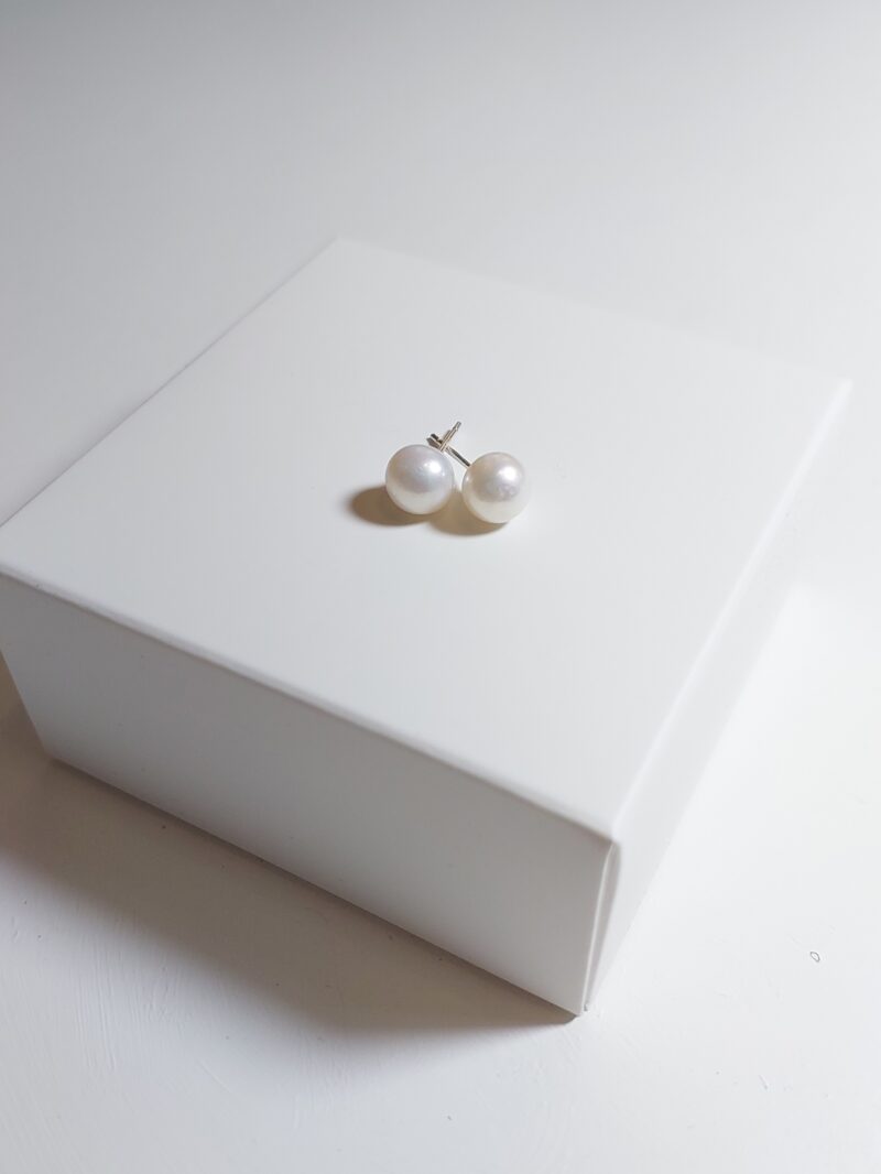 گوشواره مروارید پرورشی نقره - Image 2