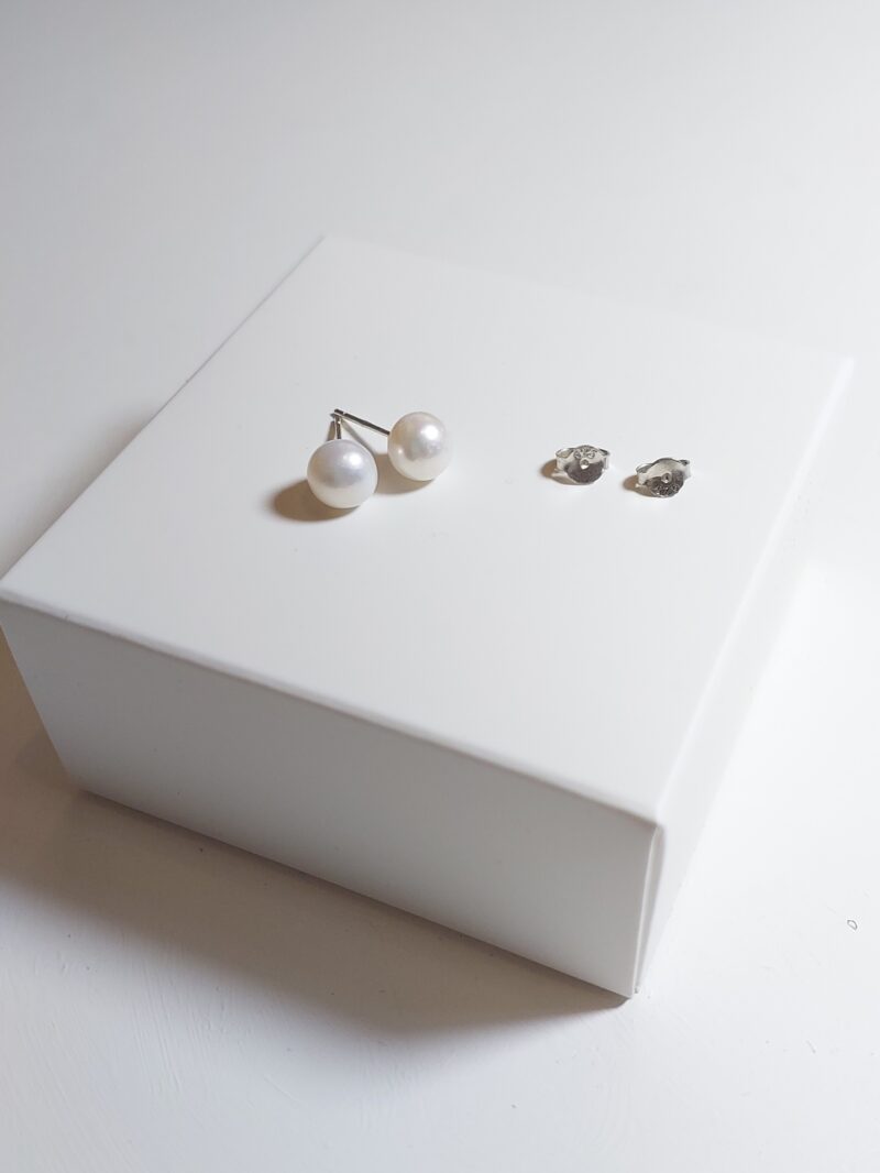 گوشواره مروارید پرورشی نقره - Image 3