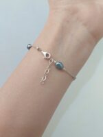 دستبند مروارید پرورشی و گوی نقره - Image 2